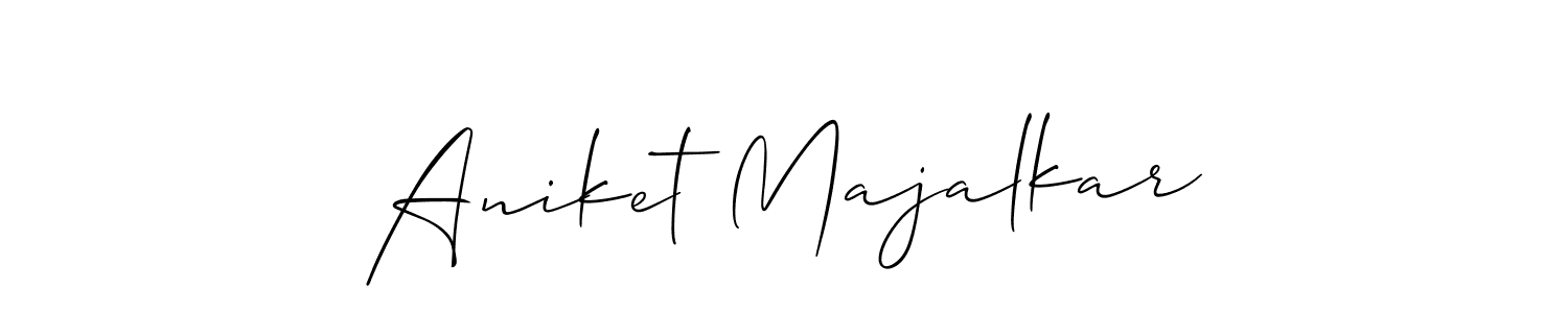 Make a beautiful signature design for name Aniket Majalkar. With this signature (Allison_Script) style, you can create a handwritten signature for free. Aniket Majalkar signature style 2 images and pictures png