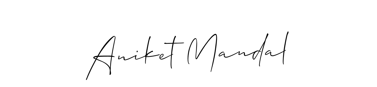 Also You can easily find your signature by using the search form. We will create Aniket Mandal name handwritten signature images for you free of cost using Allison_Script sign style. Aniket Mandal signature style 2 images and pictures png