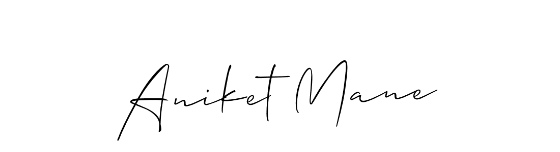 How to make Aniket Mane name signature. Use Allison_Script style for creating short signs online. This is the latest handwritten sign. Aniket Mane signature style 2 images and pictures png