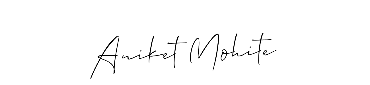 Aniket Mohite stylish signature style. Best Handwritten Sign (Allison_Script) for my name. Handwritten Signature Collection Ideas for my name Aniket Mohite. Aniket Mohite signature style 2 images and pictures png