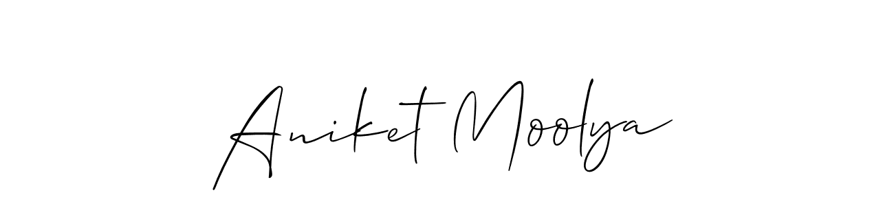 This is the best signature style for the Aniket Moolya name. Also you like these signature font (Allison_Script). Mix name signature. Aniket Moolya signature style 2 images and pictures png