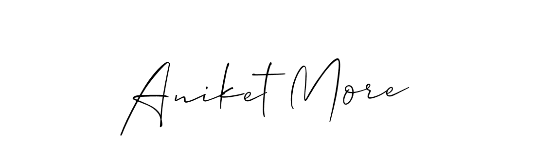 Aniket More stylish signature style. Best Handwritten Sign (Allison_Script) for my name. Handwritten Signature Collection Ideas for my name Aniket More. Aniket More signature style 2 images and pictures png