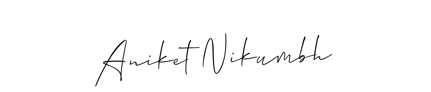 Make a short Aniket Nikumbh signature style. Manage your documents anywhere anytime using Allison_Script. Create and add eSignatures, submit forms, share and send files easily. Aniket Nikumbh signature style 2 images and pictures png