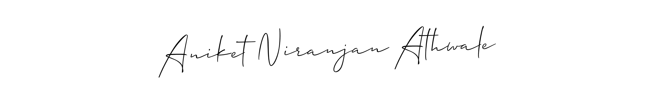 Also You can easily find your signature by using the search form. We will create Aniket Niranjan Athwale name handwritten signature images for you free of cost using Allison_Script sign style. Aniket Niranjan Athwale signature style 2 images and pictures png