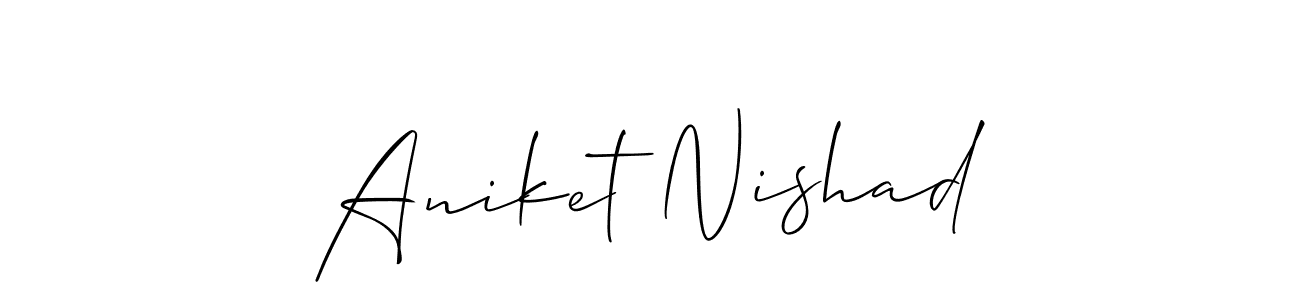 Also we have Aniket Nishad name is the best signature style. Create professional handwritten signature collection using Allison_Script autograph style. Aniket Nishad signature style 2 images and pictures png