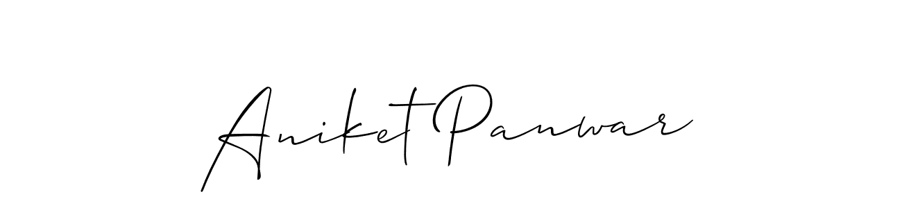 Also You can easily find your signature by using the search form. We will create Aniket Panwar name handwritten signature images for you free of cost using Allison_Script sign style. Aniket Panwar signature style 2 images and pictures png