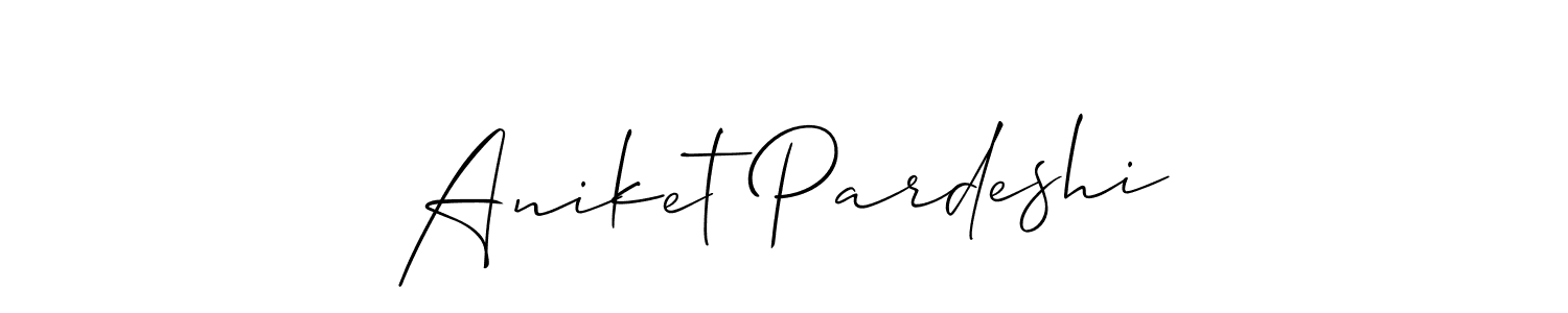 Make a short Aniket Pardeshi signature style. Manage your documents anywhere anytime using Allison_Script. Create and add eSignatures, submit forms, share and send files easily. Aniket Pardeshi signature style 2 images and pictures png