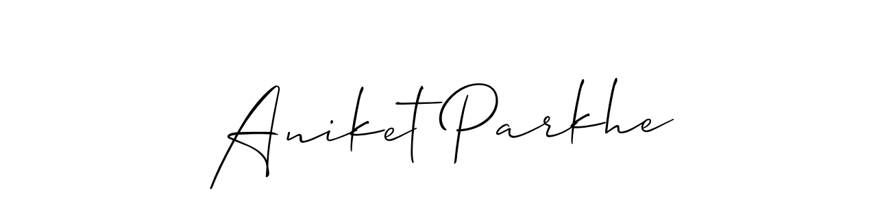 You should practise on your own different ways (Allison_Script) to write your name (Aniket Parkhe) in signature. don't let someone else do it for you. Aniket Parkhe signature style 2 images and pictures png