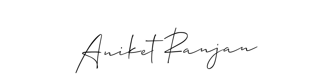 How to make Aniket Ranjan name signature. Use Allison_Script style for creating short signs online. This is the latest handwritten sign. Aniket Ranjan signature style 2 images and pictures png