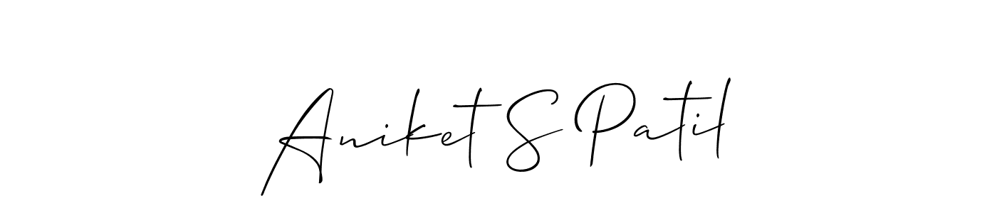Create a beautiful signature design for name Aniket S Patil. With this signature (Allison_Script) fonts, you can make a handwritten signature for free. Aniket S Patil signature style 2 images and pictures png
