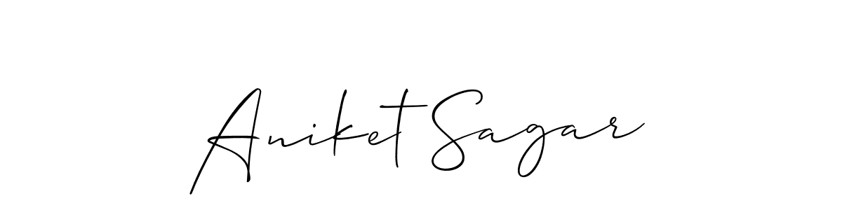 Design your own signature with our free online signature maker. With this signature software, you can create a handwritten (Allison_Script) signature for name Aniket Sagar. Aniket Sagar signature style 2 images and pictures png