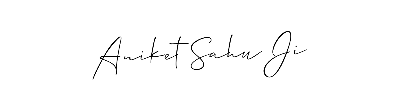 Make a beautiful signature design for name Aniket Sahu Ji. Use this online signature maker to create a handwritten signature for free. Aniket Sahu Ji signature style 2 images and pictures png