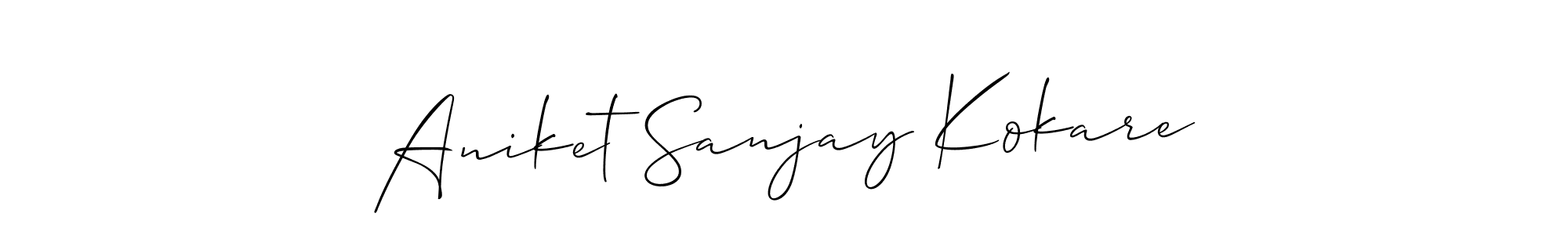 Design your own signature with our free online signature maker. With this signature software, you can create a handwritten (Allison_Script) signature for name Aniket Sanjay Kokare. Aniket Sanjay Kokare signature style 2 images and pictures png