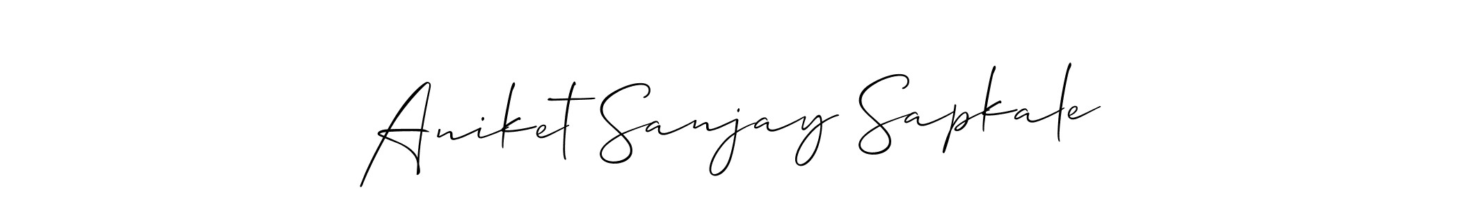 How to make Aniket Sanjay Sapkale signature? Allison_Script is a professional autograph style. Create handwritten signature for Aniket Sanjay Sapkale name. Aniket Sanjay Sapkale signature style 2 images and pictures png