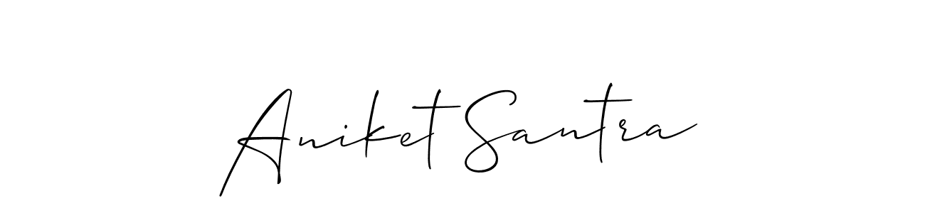 Use a signature maker to create a handwritten signature online. With this signature software, you can design (Allison_Script) your own signature for name Aniket Santra. Aniket Santra signature style 2 images and pictures png