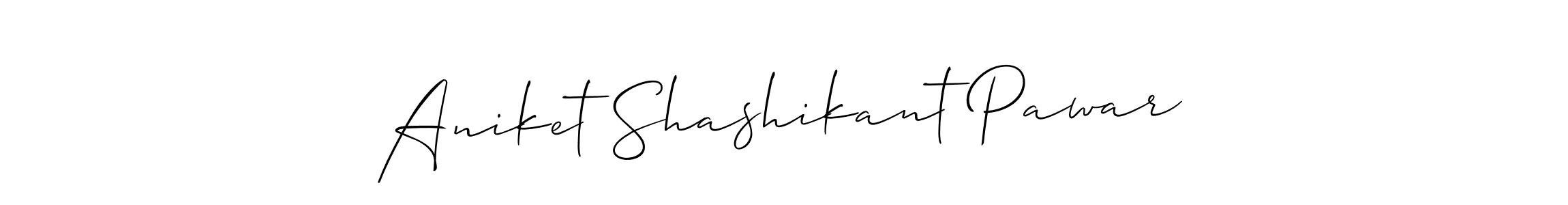 Make a beautiful signature design for name Aniket Shashikant Pawar. With this signature (Allison_Script) style, you can create a handwritten signature for free. Aniket Shashikant Pawar signature style 2 images and pictures png