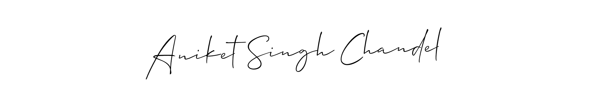 if you are searching for the best signature style for your name Aniket Singh Chandel. so please give up your signature search. here we have designed multiple signature styles  using Allison_Script. Aniket Singh Chandel signature style 2 images and pictures png