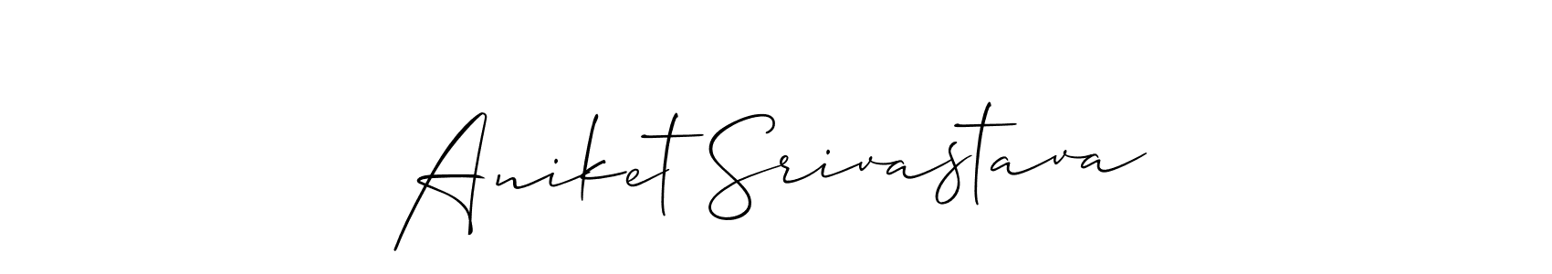 Also we have Aniket Srivastava name is the best signature style. Create professional handwritten signature collection using Allison_Script autograph style. Aniket Srivastava signature style 2 images and pictures png