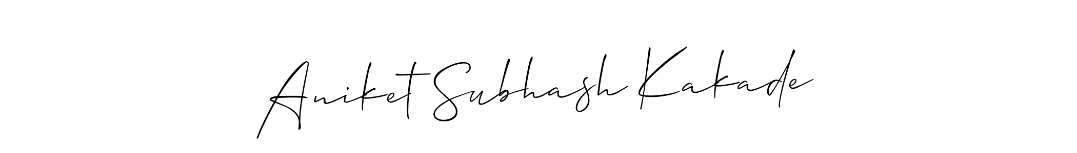 It looks lik you need a new signature style for name Aniket Subhash Kakade. Design unique handwritten (Allison_Script) signature with our free signature maker in just a few clicks. Aniket Subhash Kakade signature style 2 images and pictures png