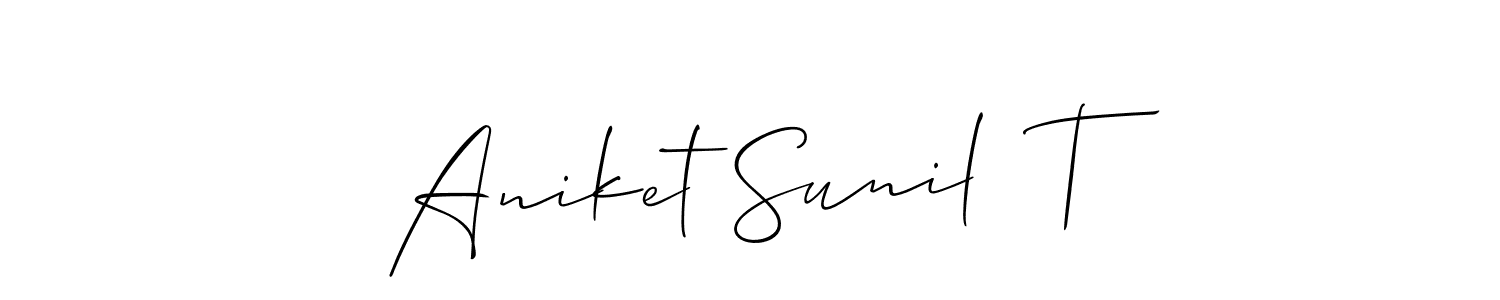 Here are the top 10 professional signature styles for the name Aniket Sunil  T. These are the best autograph styles you can use for your name. Aniket Sunil  T signature style 2 images and pictures png