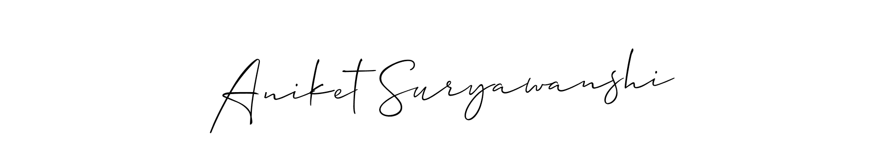 Make a short Aniket Suryawanshi signature style. Manage your documents anywhere anytime using Allison_Script. Create and add eSignatures, submit forms, share and send files easily. Aniket Suryawanshi signature style 2 images and pictures png