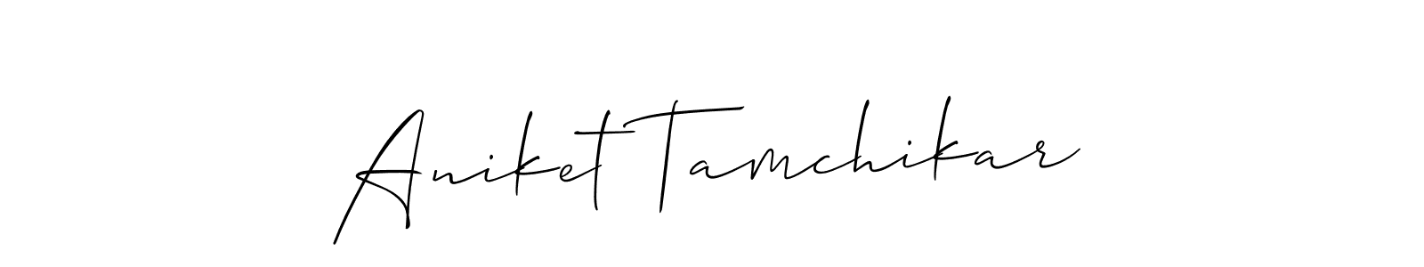 Here are the top 10 professional signature styles for the name Aniket Tamchikar. These are the best autograph styles you can use for your name. Aniket Tamchikar signature style 2 images and pictures png