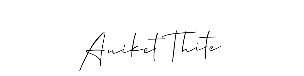 It looks lik you need a new signature style for name Aniket Thite. Design unique handwritten (Allison_Script) signature with our free signature maker in just a few clicks. Aniket Thite signature style 2 images and pictures png