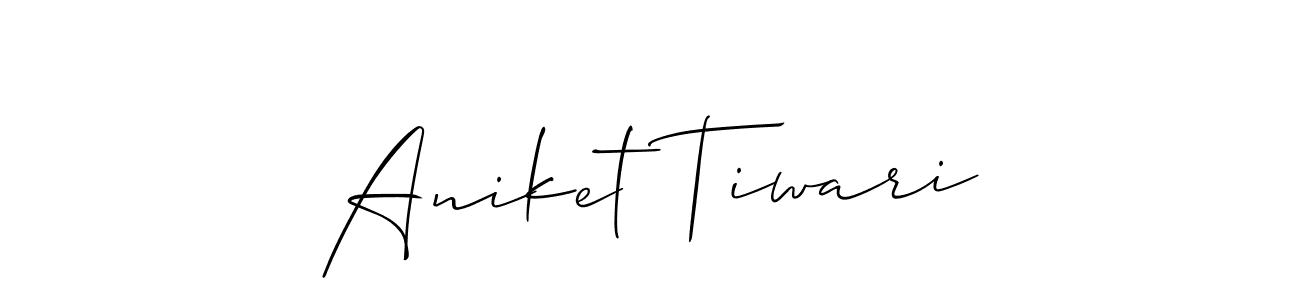 if you are searching for the best signature style for your name Aniket Tiwari. so please give up your signature search. here we have designed multiple signature styles  using Allison_Script. Aniket Tiwari signature style 2 images and pictures png