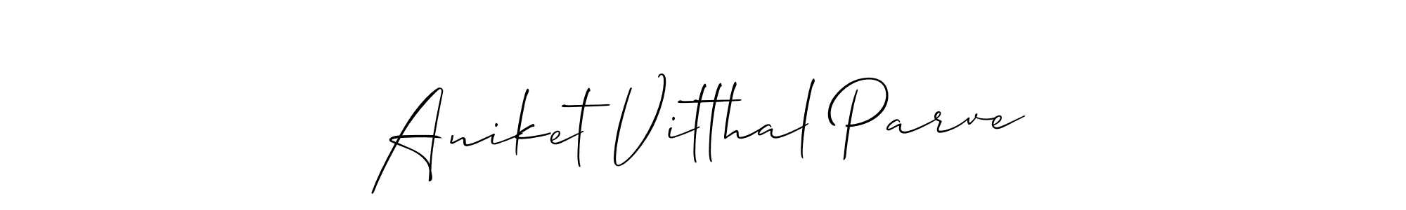 You should practise on your own different ways (Allison_Script) to write your name (Aniket Vitthal Parve) in signature. don't let someone else do it for you. Aniket Vitthal Parve signature style 2 images and pictures png