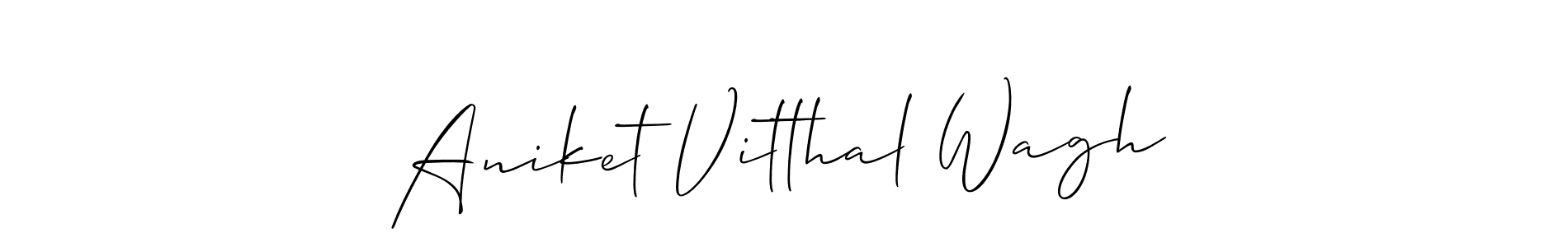 Make a beautiful signature design for name Aniket Vitthal Wagh. With this signature (Allison_Script) style, you can create a handwritten signature for free. Aniket Vitthal Wagh signature style 2 images and pictures png