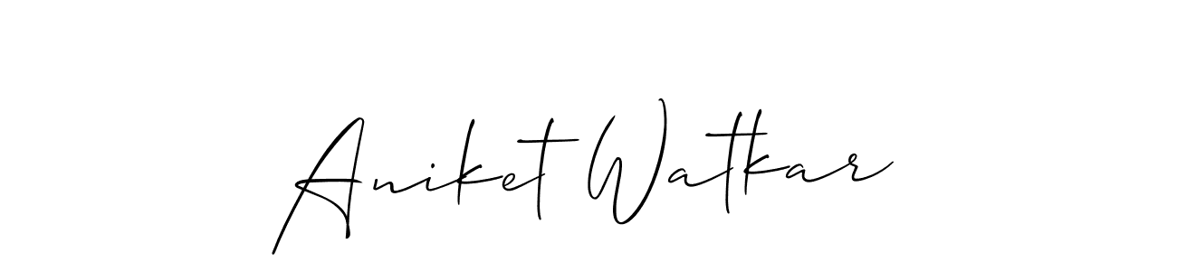 You can use this online signature creator to create a handwritten signature for the name Aniket Watkar. This is the best online autograph maker. Aniket Watkar signature style 2 images and pictures png