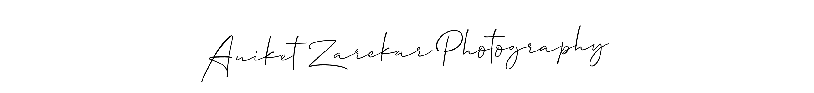 Make a short Aniket Zarekar Photography signature style. Manage your documents anywhere anytime using Allison_Script. Create and add eSignatures, submit forms, share and send files easily. Aniket Zarekar Photography signature style 2 images and pictures png
