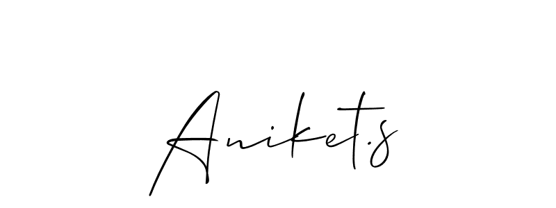 How to make Aniket.s name signature. Use Allison_Script style for creating short signs online. This is the latest handwritten sign. Aniket.s signature style 2 images and pictures png