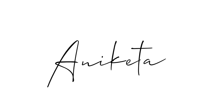 How to make Aniketa name signature. Use Allison_Script style for creating short signs online. This is the latest handwritten sign. Aniketa signature style 2 images and pictures png