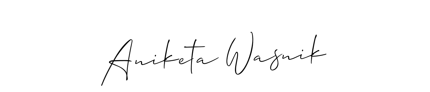 You can use this online signature creator to create a handwritten signature for the name Aniketa Wasnik. This is the best online autograph maker. Aniketa Wasnik signature style 2 images and pictures png