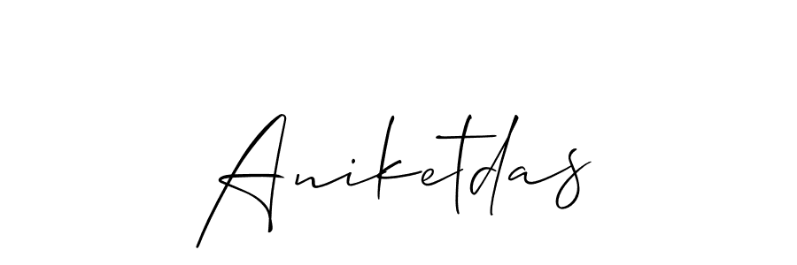 Use a signature maker to create a handwritten signature online. With this signature software, you can design (Allison_Script) your own signature for name Aniketdas. Aniketdas signature style 2 images and pictures png