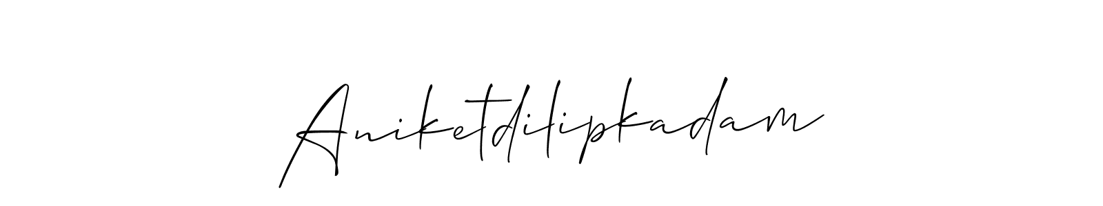 Design your own signature with our free online signature maker. With this signature software, you can create a handwritten (Allison_Script) signature for name Aniketdilipkadam. Aniketdilipkadam signature style 2 images and pictures png