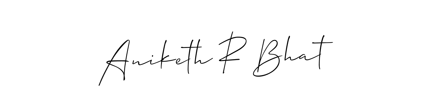 It looks lik you need a new signature style for name Aniketh R Bhat. Design unique handwritten (Allison_Script) signature with our free signature maker in just a few clicks. Aniketh R Bhat signature style 2 images and pictures png