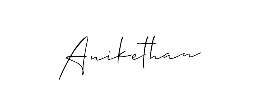 Create a beautiful signature design for name Anikethan. With this signature (Allison_Script) fonts, you can make a handwritten signature for free. Anikethan signature style 2 images and pictures png
