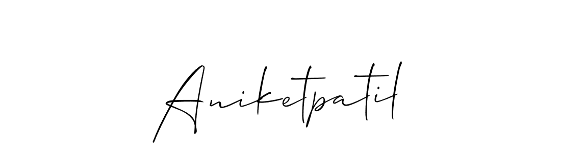 Aniketpatil stylish signature style. Best Handwritten Sign (Allison_Script) for my name. Handwritten Signature Collection Ideas for my name Aniketpatil. Aniketpatil signature style 2 images and pictures png