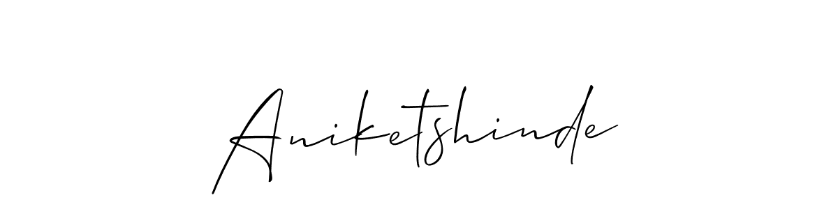 Aniketshinde stylish signature style. Best Handwritten Sign (Allison_Script) for my name. Handwritten Signature Collection Ideas for my name Aniketshinde. Aniketshinde signature style 2 images and pictures png
