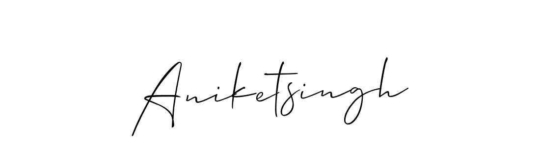 Also we have Aniketsingh name is the best signature style. Create professional handwritten signature collection using Allison_Script autograph style. Aniketsingh signature style 2 images and pictures png