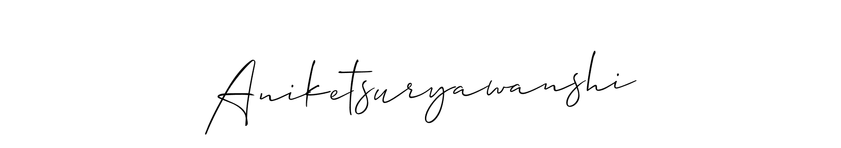 How to Draw Aniketsuryawanshi signature style? Allison_Script is a latest design signature styles for name Aniketsuryawanshi. Aniketsuryawanshi signature style 2 images and pictures png