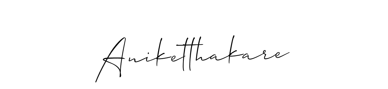 The best way (Allison_Script) to make a short signature is to pick only two or three words in your name. The name Aniketthakare include a total of six letters. For converting this name. Aniketthakare signature style 2 images and pictures png