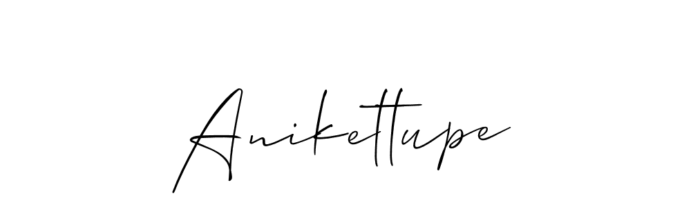 You should practise on your own different ways (Allison_Script) to write your name (Anikettupe) in signature. don't let someone else do it for you. Anikettupe signature style 2 images and pictures png