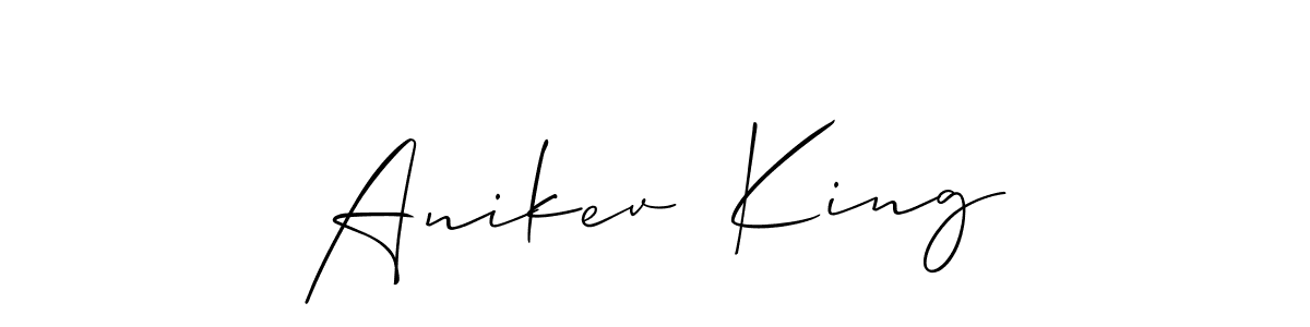 Also we have Anikev  King name is the best signature style. Create professional handwritten signature collection using Allison_Script autograph style. Anikev  King signature style 2 images and pictures png