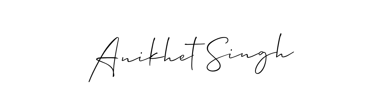 Design your own signature with our free online signature maker. With this signature software, you can create a handwritten (Allison_Script) signature for name Anikhet Singh. Anikhet Singh signature style 2 images and pictures png