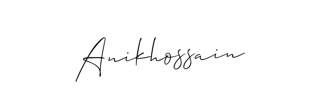 Design your own signature with our free online signature maker. With this signature software, you can create a handwritten (Allison_Script) signature for name Anikhossain. Anikhossain signature style 2 images and pictures png