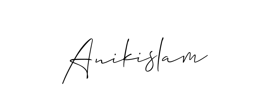 Similarly Allison_Script is the best handwritten signature design. Signature creator online .You can use it as an online autograph creator for name Anikislam. Anikislam signature style 2 images and pictures png