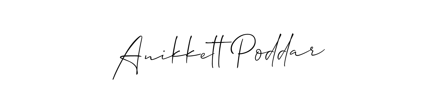 You should practise on your own different ways (Allison_Script) to write your name (Anikkett Poddar) in signature. don't let someone else do it for you. Anikkett Poddar signature style 2 images and pictures png